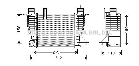 AVA QUALITY COOLING Интеркулер DN4356